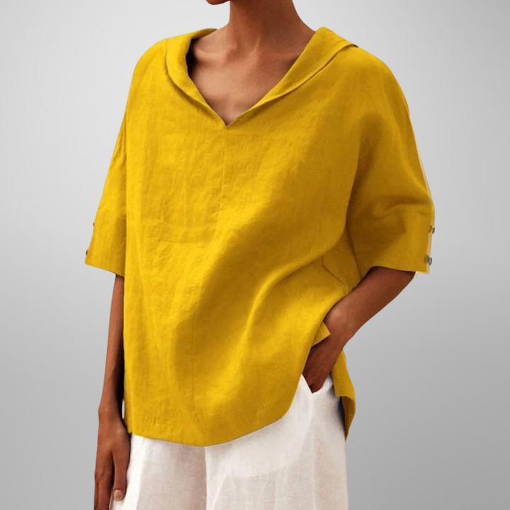 LUCY™ – Cotton Loose-Fitting Blouse