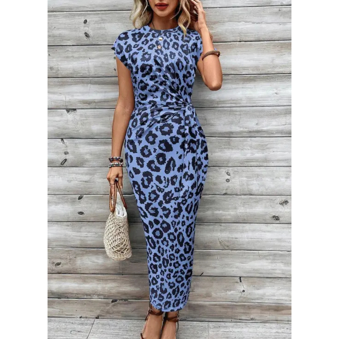 FELICIATI™ – Chic Bodycon Dress with Crew Neck Flutter Sleeves