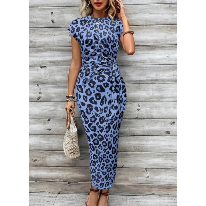 FELICIATI™ – Chic Bodycon Dress with Crew Neck Flutter Sleeves