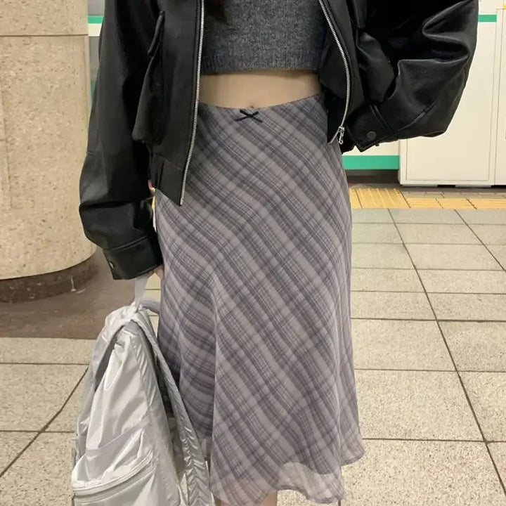 MORIAH™ – Classic Plaid Midi Skirt